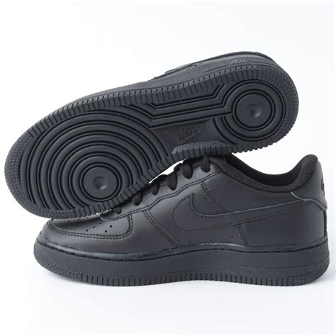 Nike Kids Air Force 1 Gs Low Black Black Black Shoes grade